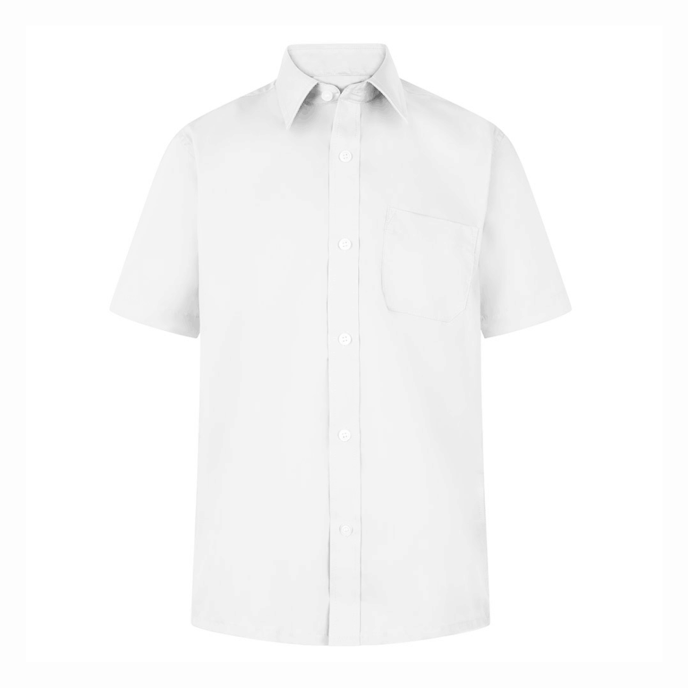 Boys White Short Sleeve Non-Iron Shirts (Twin Pack) | Watford School ...