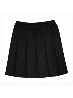 Girls Box Pleat Skirt (Black)