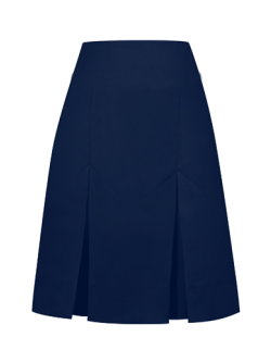 Navy Two Pleat Skirt (Adjustable waist)