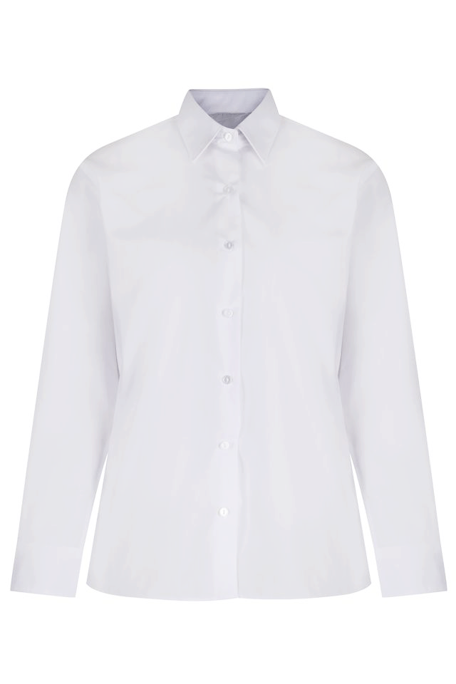 Girls White Long Sleeve Non-Iron Blouse (Twin Pack) | Watford School ...