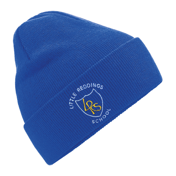 Little Reddings Primary School Royal Knitted Hat with Logo