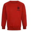 Kingsway Junior School Red Crewneck Sweatshirt with Logo