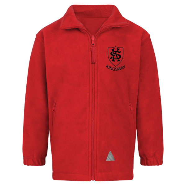 Kingsway Junior School Red Fleece with logo
