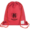 Kingsway Junior School Red PE Bag with Logo