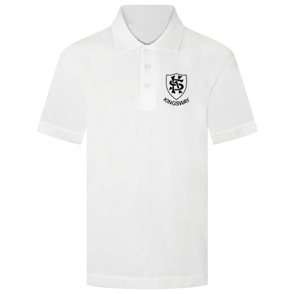 Kingsway Junior School White Polo with Logo