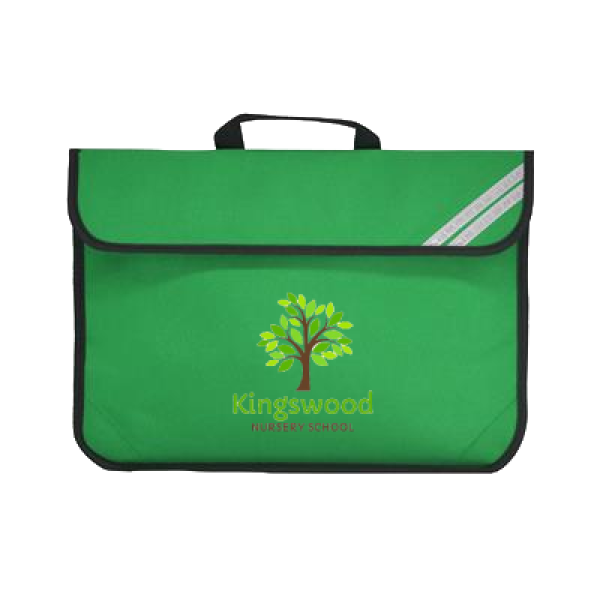 Kingswood nursery school emerald book bag with logo