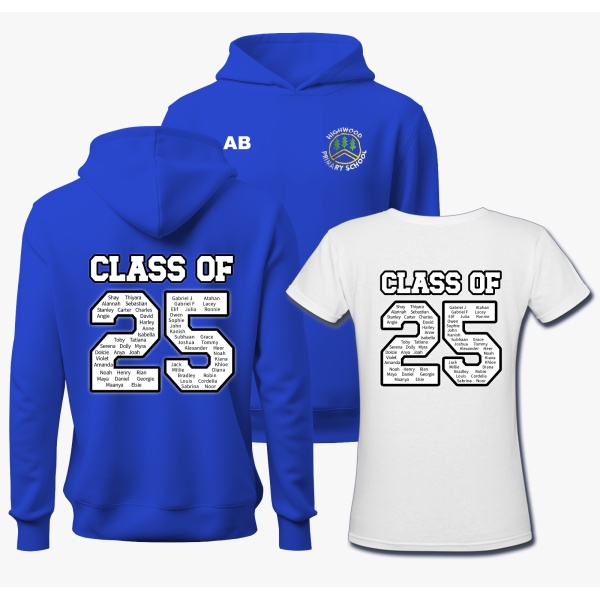 Leavers Royal Blue Hoodie and T-shirt Bundle