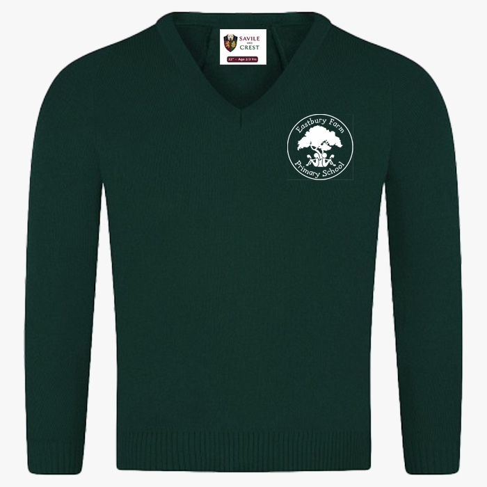 Eastbury Farm Primary School Green Jumper with logo